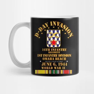 16th Infantry Regt - 1st ID - D Day w SVC Mug